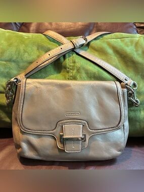 Coach Champagne Color Leather Crossbody Bag